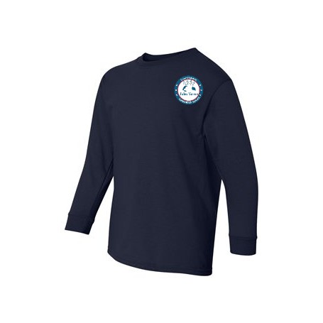 T-Shirt Long Sleeve Gildan Jules Verne Bleu Marin